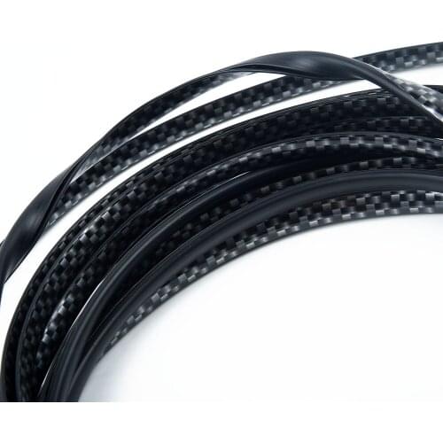 Black Sealing Door Strip DIY Window Accessories Boot Edge Guard Seal U-Shape Trim Molding 5M Rubber Carbon Fiber