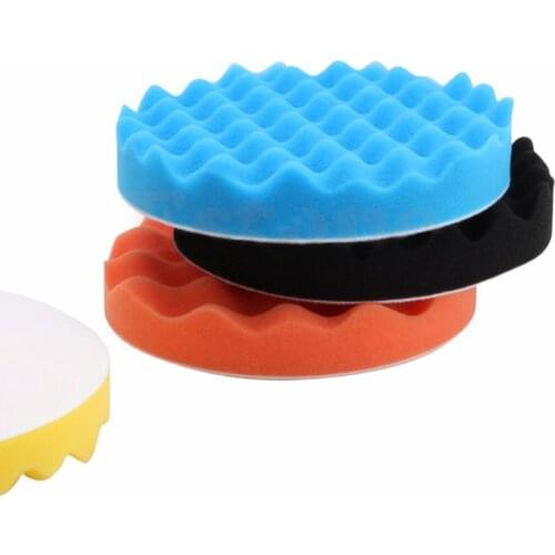 Drop Shipping 4Pcs 5 inch (125mm) Buffing Polishing Sponge Pad Kit For Car Polisher Buffer New