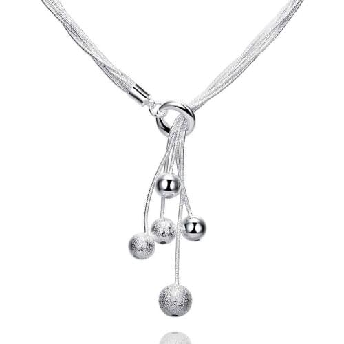 Hot sell 2015 newest silver necklaces Light Sand Bead colar feminino Elegant SMTN222