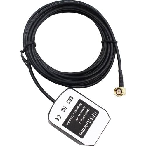 GPS Active Antenna 90-Degree SMA Male Plug 28dB with Magnetic Mount