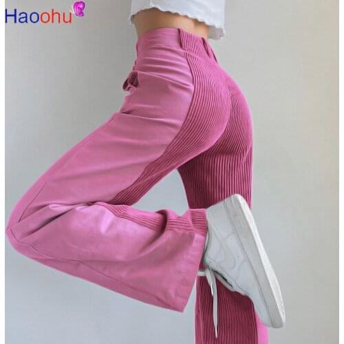 Женские вельветовые брюки HAOOHU China At AliExpress