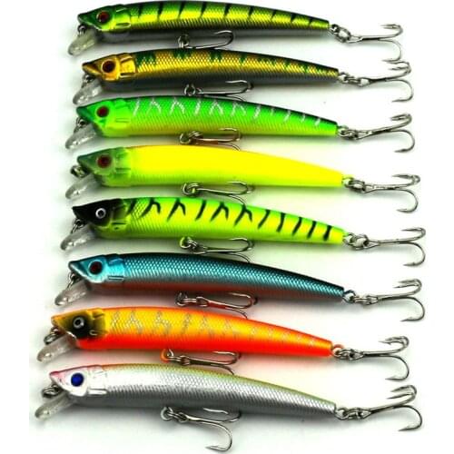 HENGJIA 50pcs hard Minnow fishing Lures 9.5CM 7.3G 6#hooks Hard bait Stick bait BREAM/TROUT QUALITY FISHING LURE hengjia bait