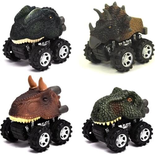 Boy Hobby Inertial Simulation Dinosaur Toy Car, Plastic Pull Back Car Toys for Age 3-6 Kids Toddlers Gift