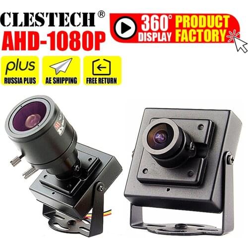 Super Small AHD MINI CCTV camera Sony imx323 1080P 2.0MP metal Security Surveillance micro Video monitoring vidicon with bracket