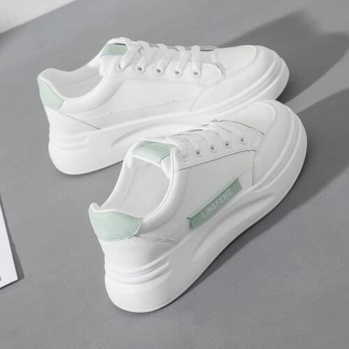 White Shoes Women Fashion Sneakers Platform Casual Shoes Lace-up Sports Shoes for Women Classic Vulcanize Shoes Zapatos De Mujer