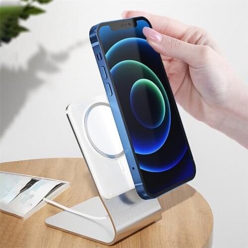 Non-slip Magnetic Phone Charger Stand Holder for iPhone 12 12 Pro Wireless Charger Desk Stand Bracket for iphone 12 Pro Max 12
