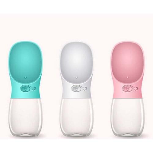 Pet Drinking Bowl 3Colors Food Grade Plastic Portable Water Bottle Dispenser Feeder