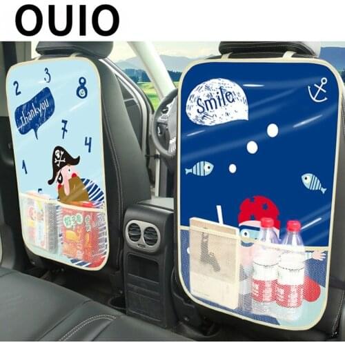 Cartoon Car Seat Back Kids Anti Kick Mat Protector Cover For Audi A4 B8 B6 B5 B7 B9 A3 8P 8V 8L Q5 Q7 A5 A6 C6 C5 C7 A1 tt A8 D3