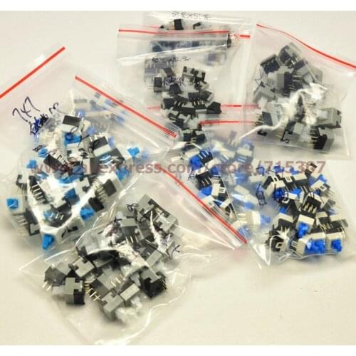 PHISCALE self-locking switch kit 5.8*5.8/ 7*7/ 8*8/ 8.5*8.5 commonly used 8 x 20= 160pcs