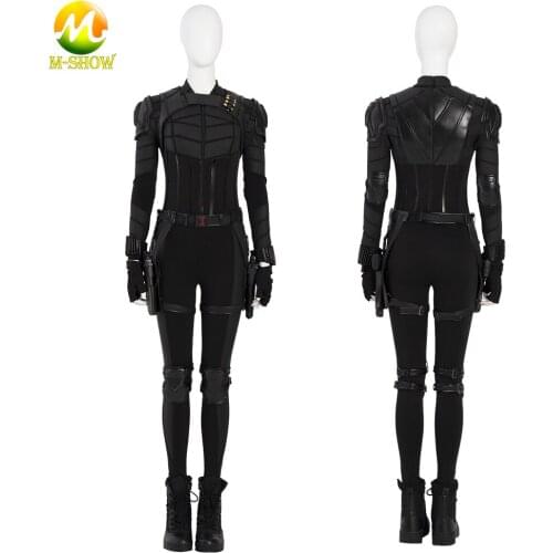2021 New Widow Yelena Belova Cosplay Costume Black Battle Suit Women Jumpsuit for Halloween Carnival Party Free Custom Made