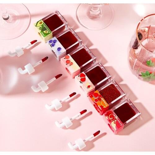 NOVO 6 Colors Lip Glaze Lasting Waterproof Mirror Non-stick Cup Lip Gloss Creative Drink Liquid Lipstick Sexy Cosmetics TSLM2