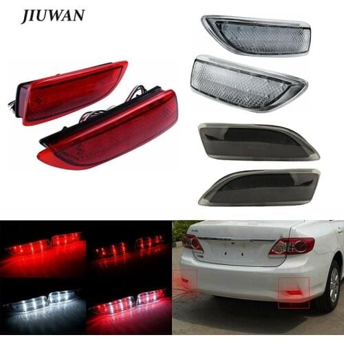 One Pair Car LED Reflector Lamp Rear Bumper Tail Driving Stop Signal Brake Lights For Toyota Corolla 2011-2013 For Lexus CT200