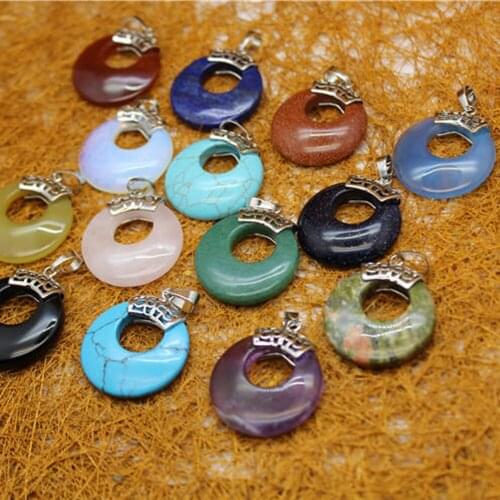 12pcs Onyx Opalite Necklace Pendant Natural Stone Energy Pendulum Fine Jewelery Making Pendants For Women Men Healthy Amulet
