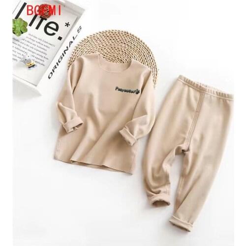 Boys Girls Underwear Kids Velvet Seamless Baby Keep Warm Clothing Pajama Set Pyjamas for Girls Pijamas Pijama Set Girl Pajamas