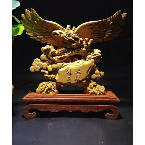 Try new Thuja wood carving ornaments crafts Eagle soar cloud Home Furnishing ornaments