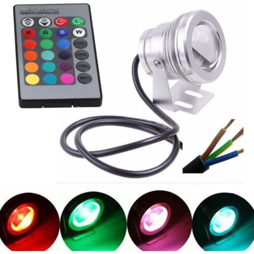Remote Control 220V 110V RGB led garden lights spot led light Dimmable 10W outdoor spotlight lampara for lawn jardin waterproof