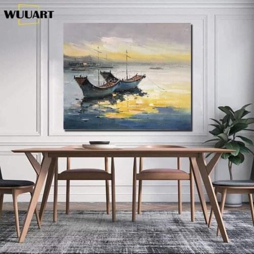 Hand painted Canvas Painting Wall Art Abstract Landscape Oil Painting Home Decoeation Artist Painted Living Room Wall No Frame