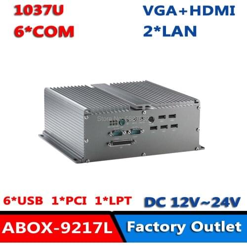 With 1*PCI 1*LPT 1037U 6*RS232 MINI Embedded BOX PC