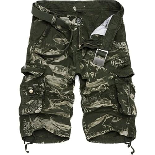 MCLAOSI Men Cool Camouflage Summer Cotton Casual Men Short Pants Clothing Comfortable Camo Men Cargo Shorts Printed Shorts