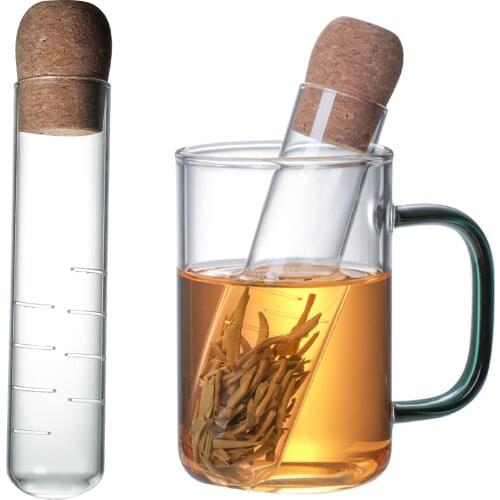 Tea Strainer Glass Tea Infuser Empty Bottle Mini Transparent Tea Strainer Cork Glass Bottle Kitchen Accessories Teaware