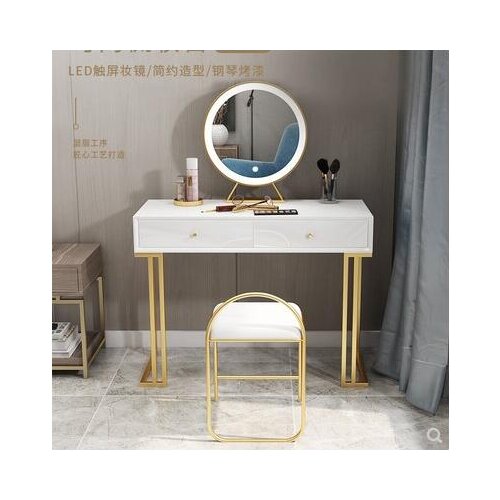 Nordic modern minimalist bedroom princess dressing table small online celebrity ins wind light luxury bay window dressing table