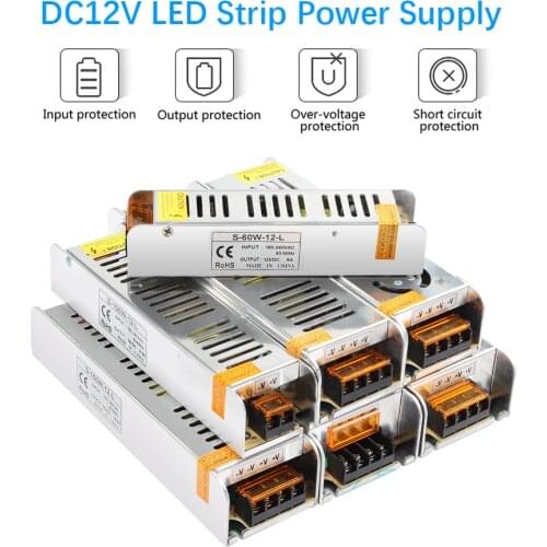 LED Driver Power Supply AC110-220V to DC12V 60W 100W 120W 200W 250W 360W LED Adapter Lighting Transformers