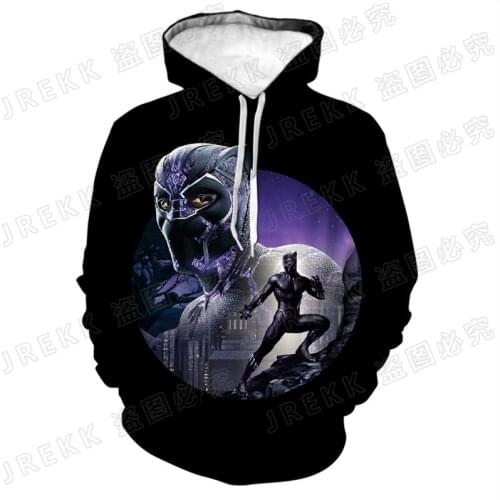 Black Panther 3D Print New Fashion Mens Clothing Spring Autumn Casual Boy Girl Kids Hoodies Oversized Hoodie For Male
