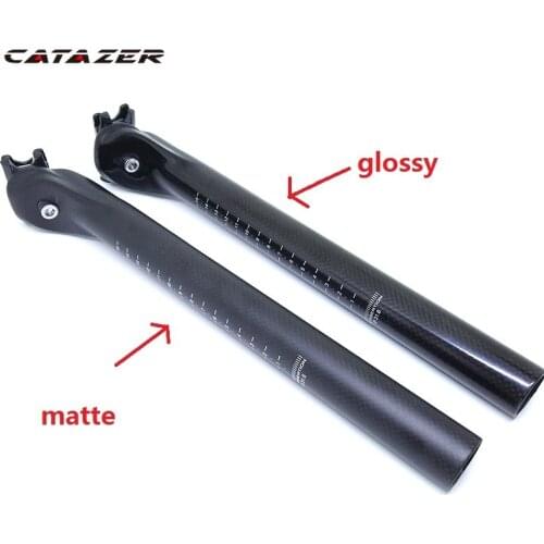 Bicycle Seat Posts Carbon Fiber Road/Mtb 3K Gloss/Matte Offset Seat Post 25.4/27.2/30.8/31.6 Ultra-light Bicycle Seatpost