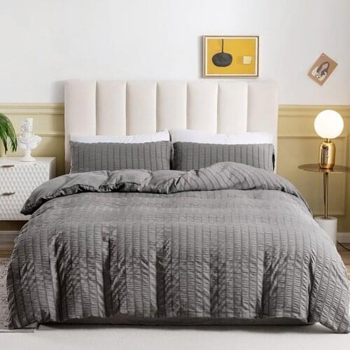 High Quality Pure Color Seersucker Fabric European And American Style Bedding,Nordic Bed Cover 150,Duvet Cover Set