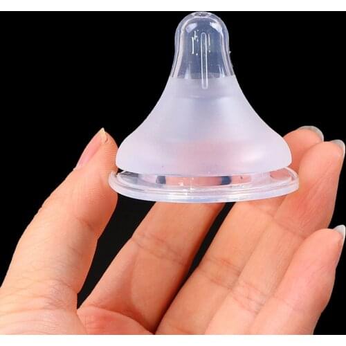 1 Pc Silicone Soft Safety Liquid Pacifier Nipple Natural Flexible Replacement Accessories For Wide Mouth Milk Bottle