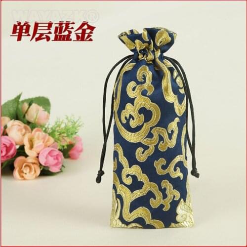 100 pieces/lot) high quality Silks and satins fabric cloth cosmetic drawstring gift bag