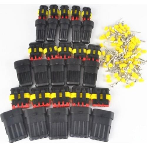 15 sets 2/3/4/ pins 1.5 series Super seal Waterproof Electrical Wire Connector Plug for car waterproof connector