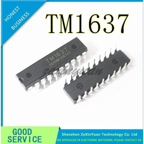 20PCS/LOT 100% NEW Original TM1637 DIP-20 1637 DIP DIP20 integrated circuit