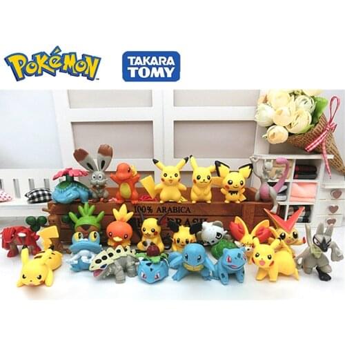 24pcs/set 4-5cm Anime Toys Cartoon Anime Pokemon Action Figure Toys Model Decoration Figures Stoy Doll for Kids Christmas Gifts