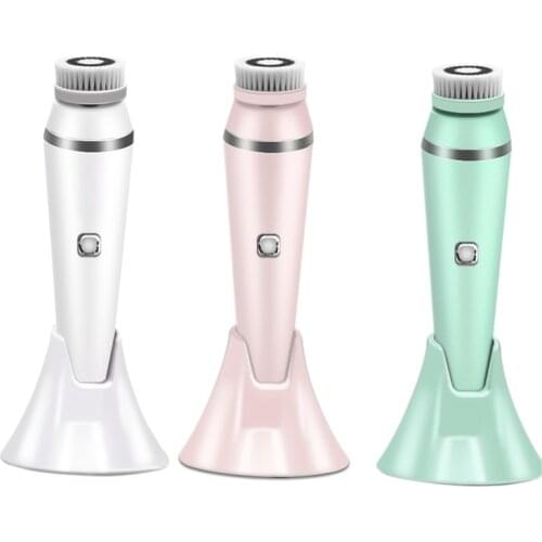 4 in 1 Sonic Facial Cleansing Brush USB Rechargeable Exfoliating Face Scrubber Deep Cleaning Beauty Device