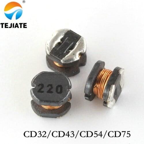 50pcs/lot SMD Power Inductor CD32 CD43 CD54 CD75 1UH 2.2UH 3.3UH 4.7UH 10uH 22uH 33uH 47uH 100uH 470uH 100 220 330 470 101 471