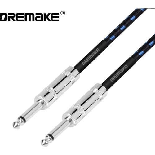 6.3mm 6.5mm Guitar Cable 1/4'' Male to Male Patch Cord for Electric Guitar Keyboard Pedal Effects Mixing Board Speaker Systems