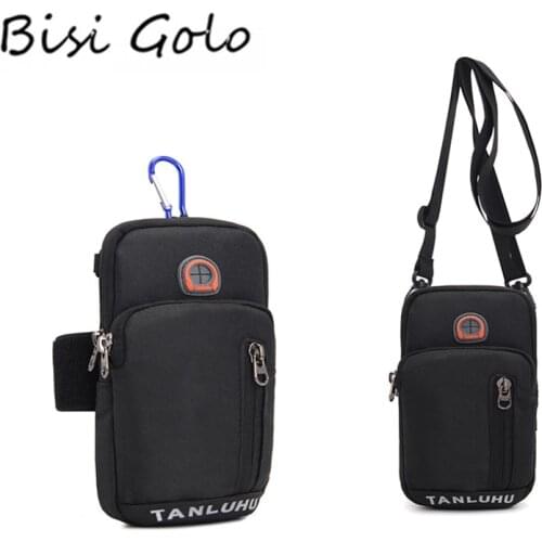 BISI GORO 2020 Travel Passport Cover Card ID Holder Neck Hanging Storage Clutch Arm Bag Jogging Multifunction Credit Card Cases