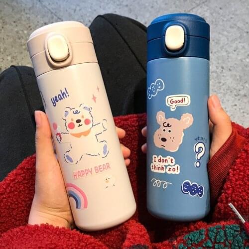 Water Bottle Mug Tazas Termos Bear Thermos Coffee Mug Termo Tumbler Garrafa Termica Copo Termico Canecas Taza Travel Mugs