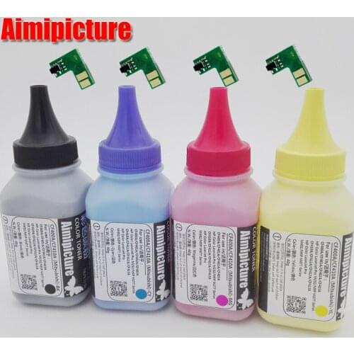 CF410X CF411X CF412X CF413X 1 set import refill toner powder and toner chip for HP M452 452 M477 477 Premium Quality 40g/bottle