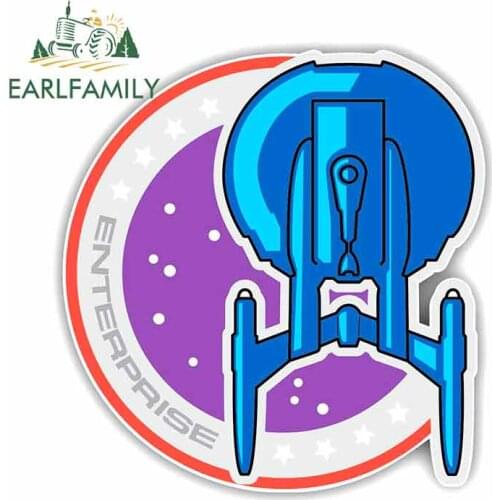 EARLFAMILY 13cm x 12.4cm For Star Trek Enterprise Movie Decal Vinyl Car Sticker Suitable For VAN RV Waterproof Graffiti Sticker
