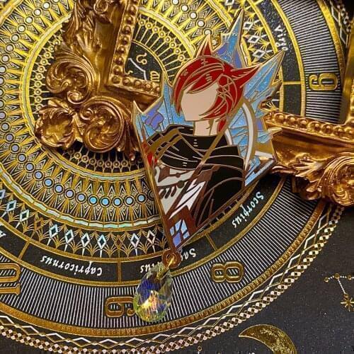 Final Fantasy FF14 G'raha Tia Metale badge brooch bedge button limited gifts