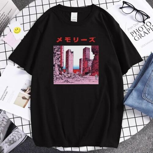Steam Wave Style Space Astranut Streetwear Style Print mens T shirtsComfortable Tshirt Manga Casual Top Round Neck Men T-shirt