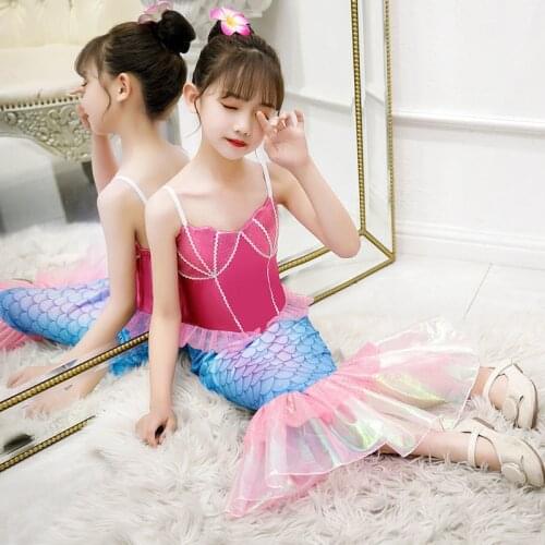 Ankle-length Girls Mermaid Costume Tulle Dress Kids Clothes Baby Mermaid Princess Girl Dress Children Cosplay Costume Halloween