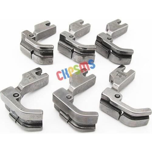 #KP-PF6 HINGED PIPING WELTING LEFT & RIGHT FEET 1/8"3/16"1/4" 6pcs for FOR JUKI BROTHER CONSEW SINGER Single Needle SEWING