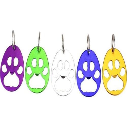 Creative Party Supplies paw print beer bottle opener cheap bulk Aluminum Alloy bottle opener keychain