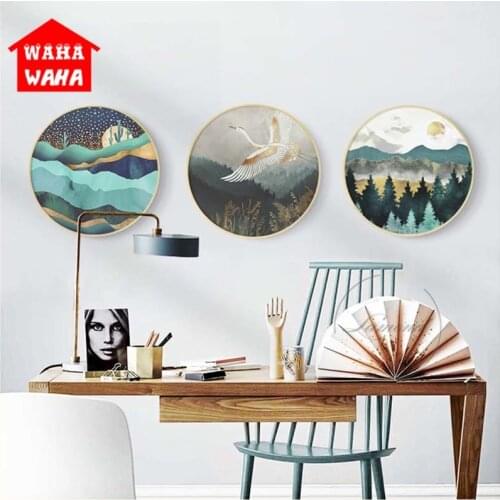 Solid Wood Circular Frame for Canvas Painting Picture Factory Provide DIY Wall Photo Frame Wooden Clock Frame Home Decorative