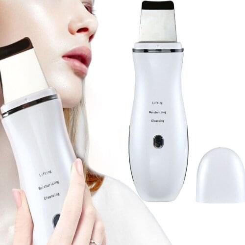 NEW Electronic Ultrasonic Ion Skin Scrubber Blackhead Dirt Remove Exfoliation Face Skin Peeling Extractor Handhold Beauty Device