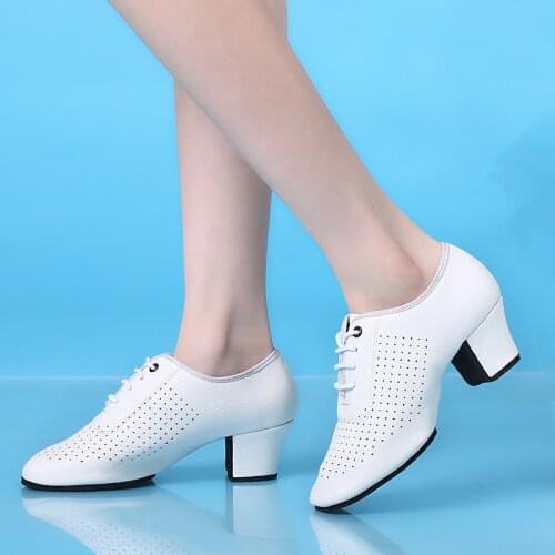 Shoes For Women Soft Bottom Teacher Shoes Practice Sailors Dance Shoes Oxford Ladies Modern Shoes Soft Bottom Sneakers Leather