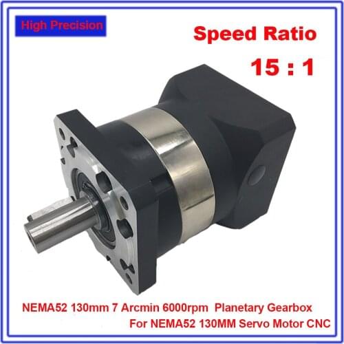 15:1 Speed Ratio 120MM Planetary Reducer 22MM Input Gearbox Reducer for NEMA52 130MM Servo Motor CNC High Precision